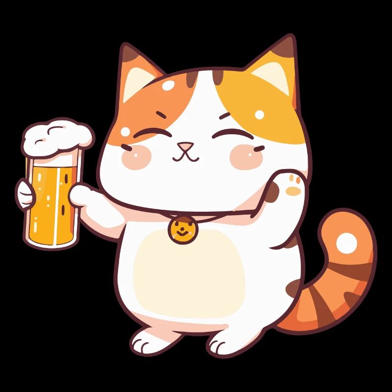 Katze Bier Comic Party