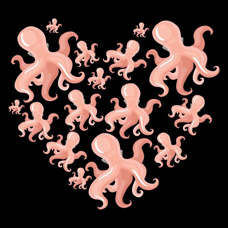 Herz Krake Octopus