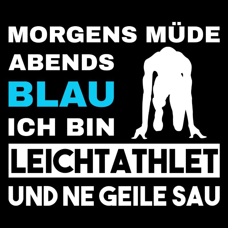 Morgens Müde Abends Blau Leichtathlet