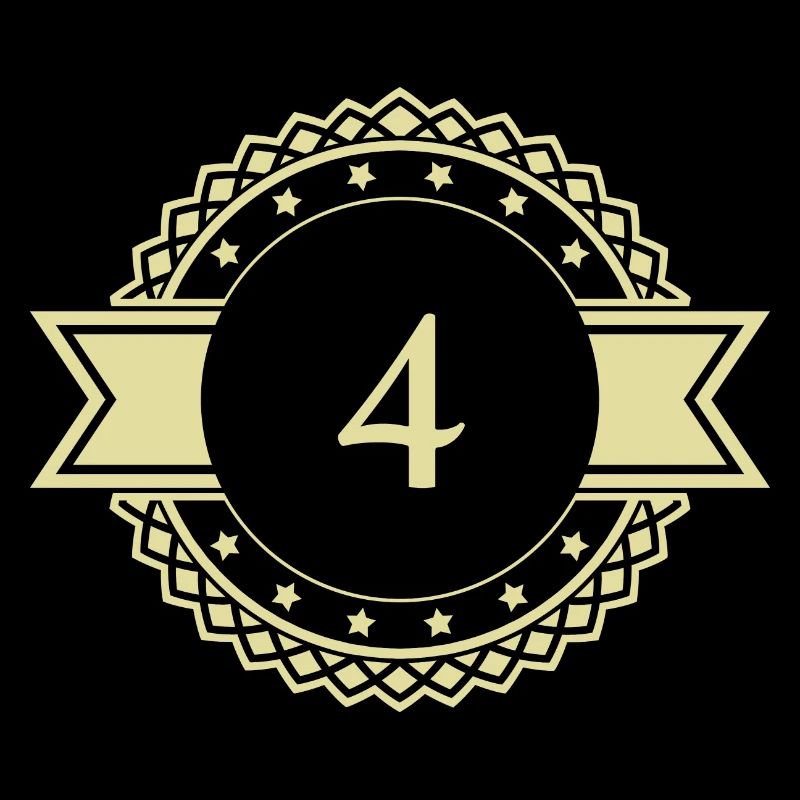 4 Number Emblem