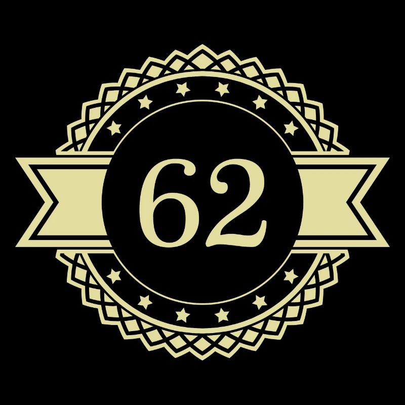 62 Number Emblem