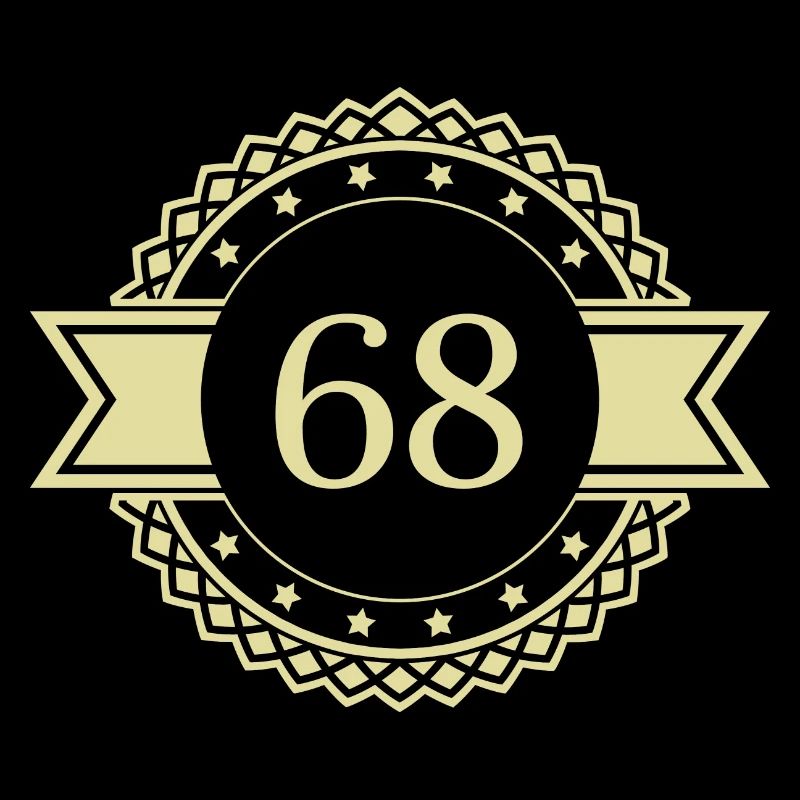 68 Number Emblem