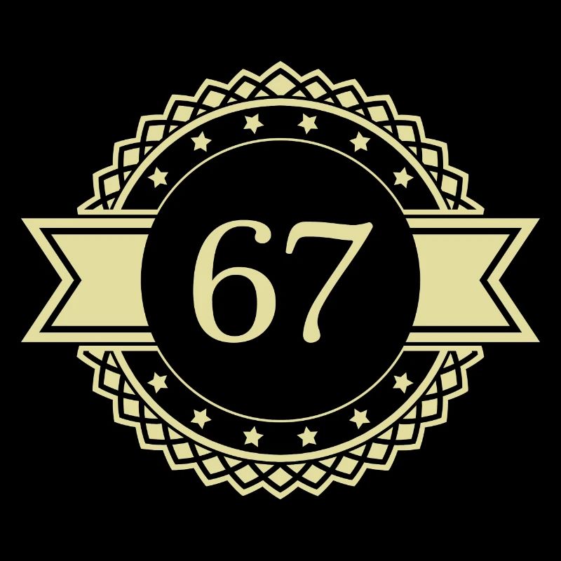 67 Number Emblem