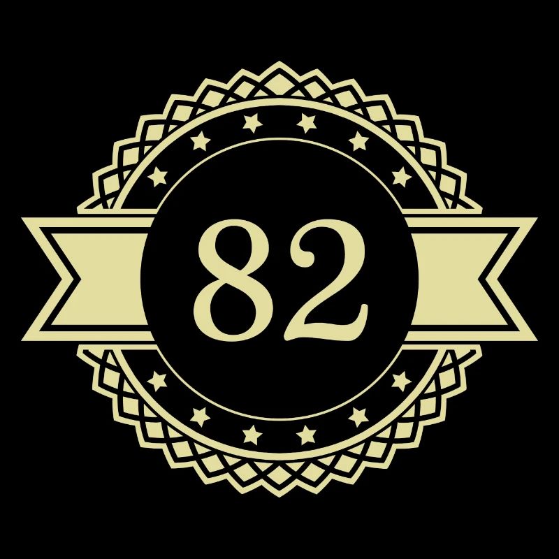 82 Number Emblem