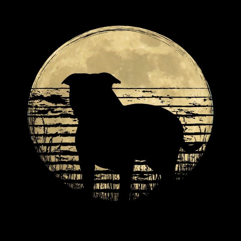 American Bully XL blue line artistic design