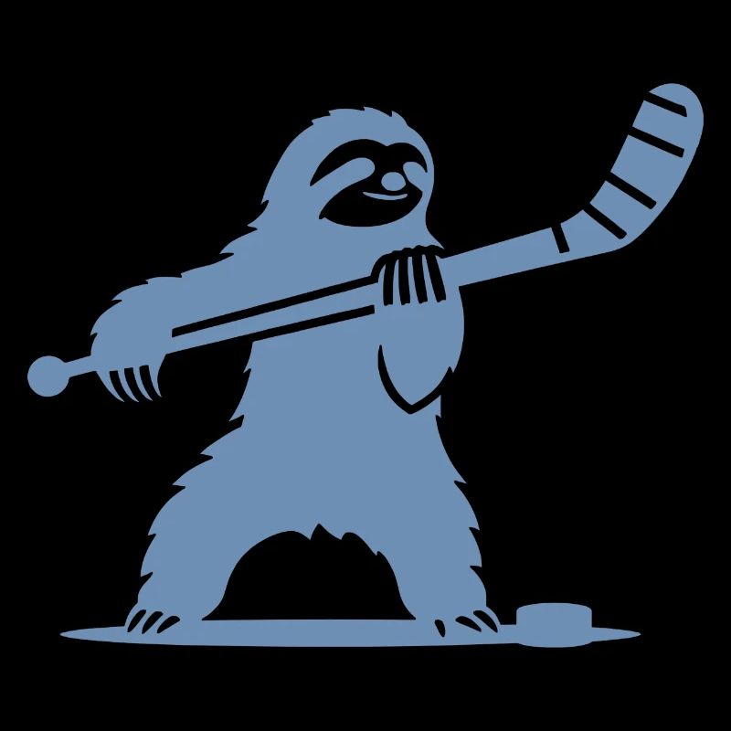 Sloth Ice Hockey Silhouette