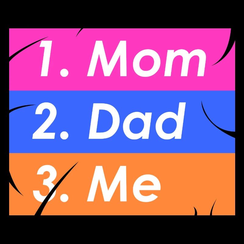 1. Mom 2. Dad 3. I