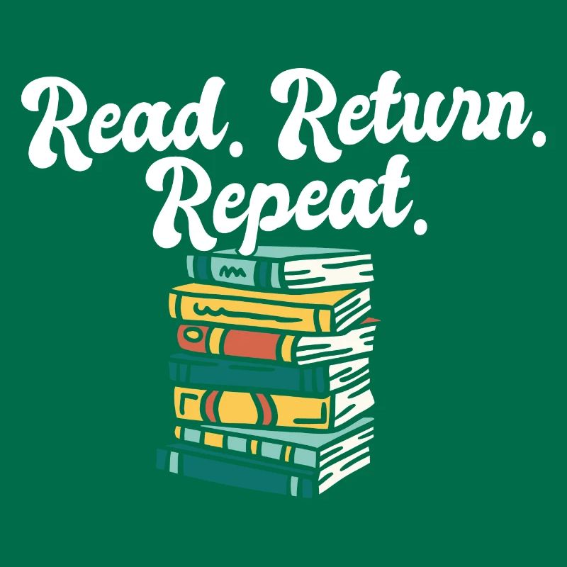 Librarian Read Return Repeat Library Worker Book