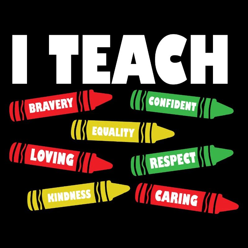 i I Teach Confident Bravery Equality Teacher Future