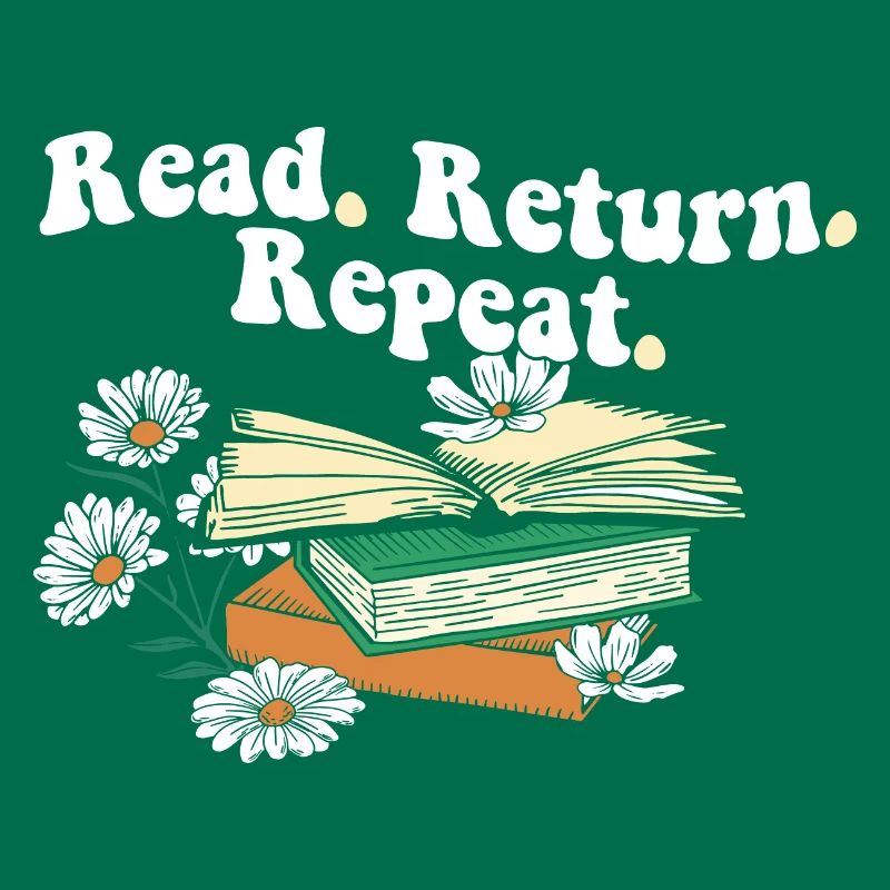 Librarian Read Return Repeat Library Worker Book