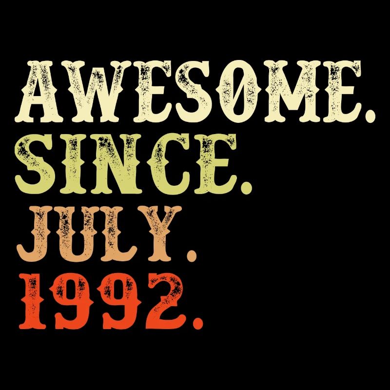 Juli 1992 - 30. Geburtstag Geschenk. Awesome.