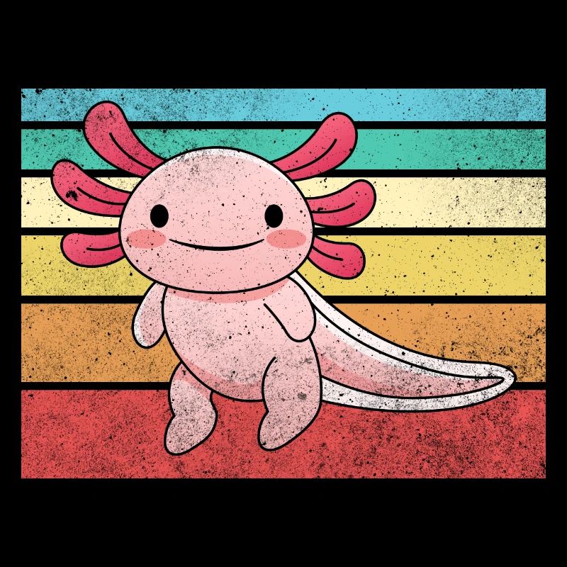 Design rétro d’axolotl pour les amateurs d’axolotl