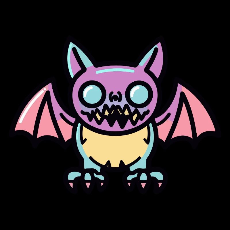 Fledermaus Halloween Comic Lustig
