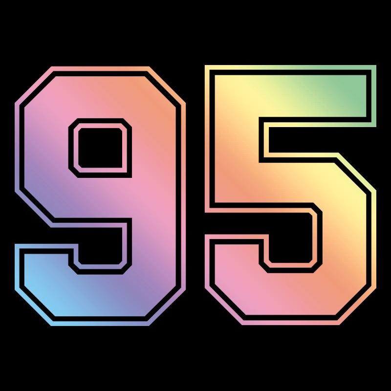 95 Zahl Bunt