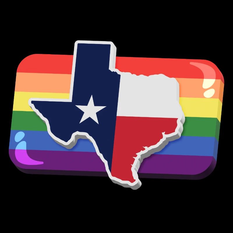 Texas Map Design für stolze LGBT Plus Texaner