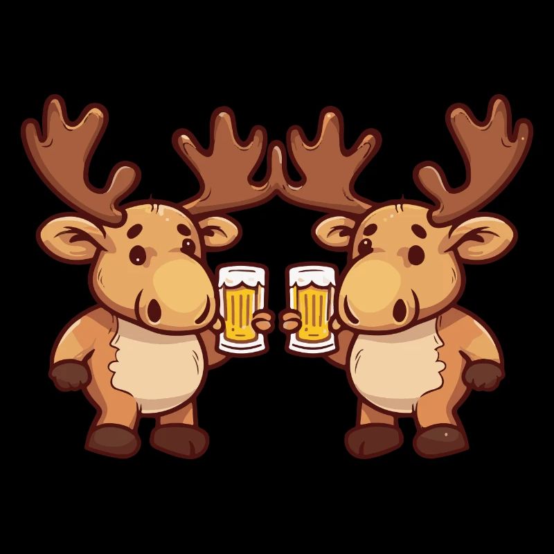 Moose Comic Bière Drôle Alcool