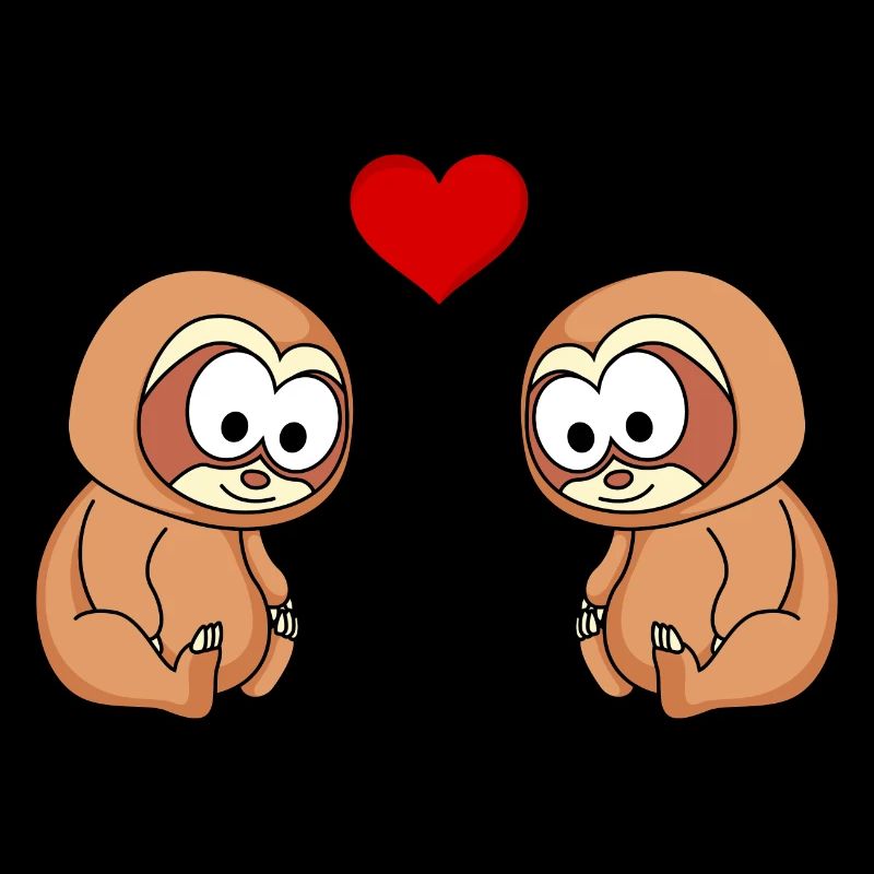 Sloth Comic Couple Amour