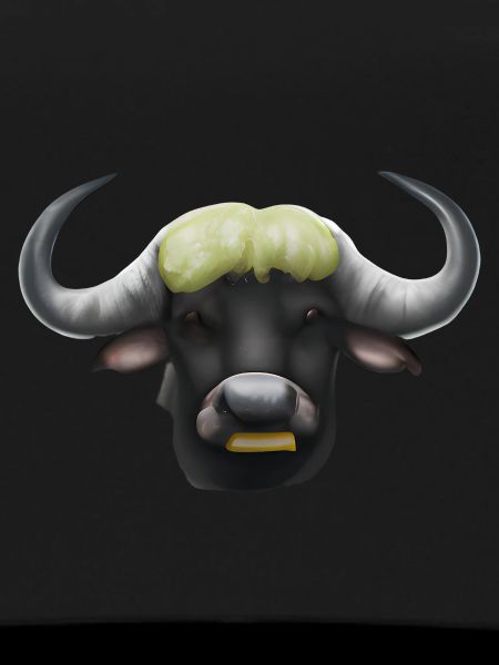 Cute drawn buffalo
