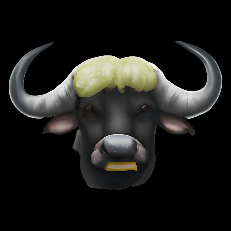 Cute drawn buffalo