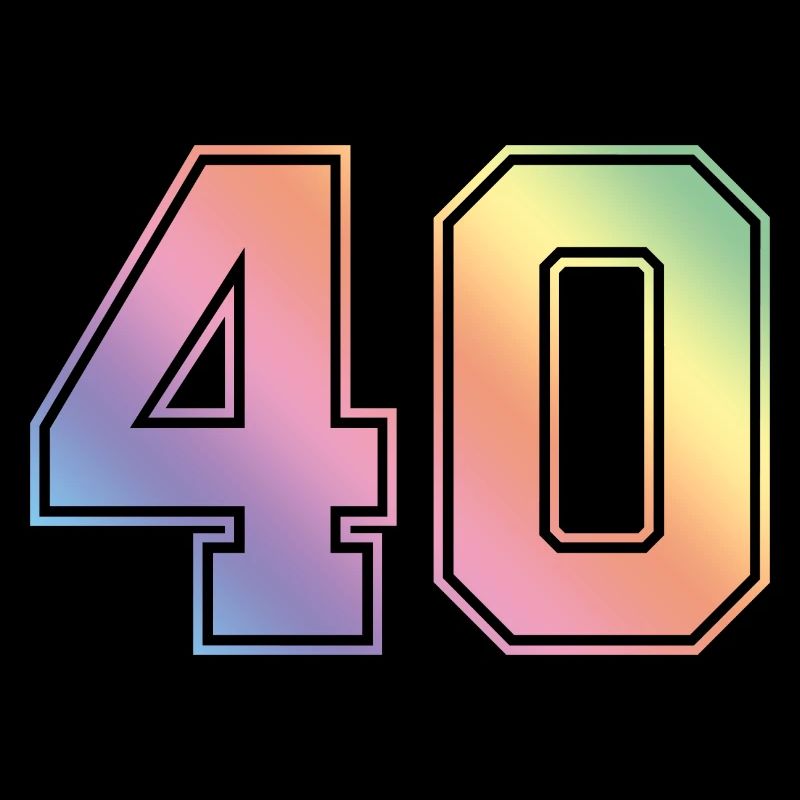 40 Zahl Bunt