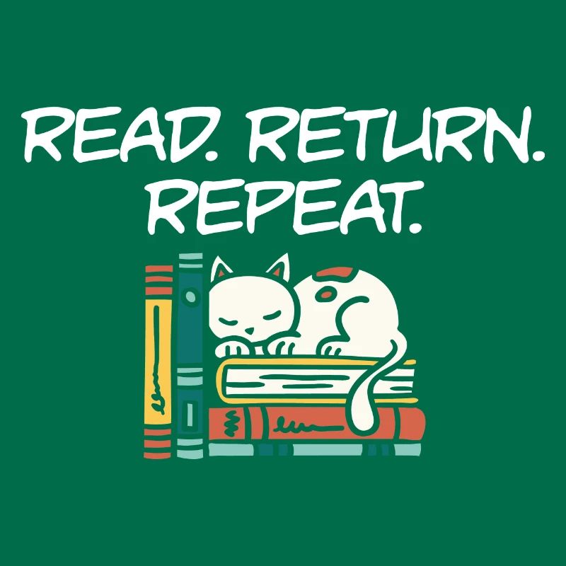 Library Worker Librarian Read Return Repeat Book