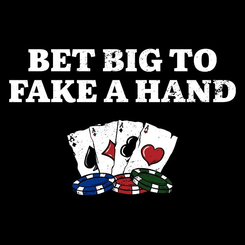 Pariez gros pour simuler un jeu de poker de jeu de main