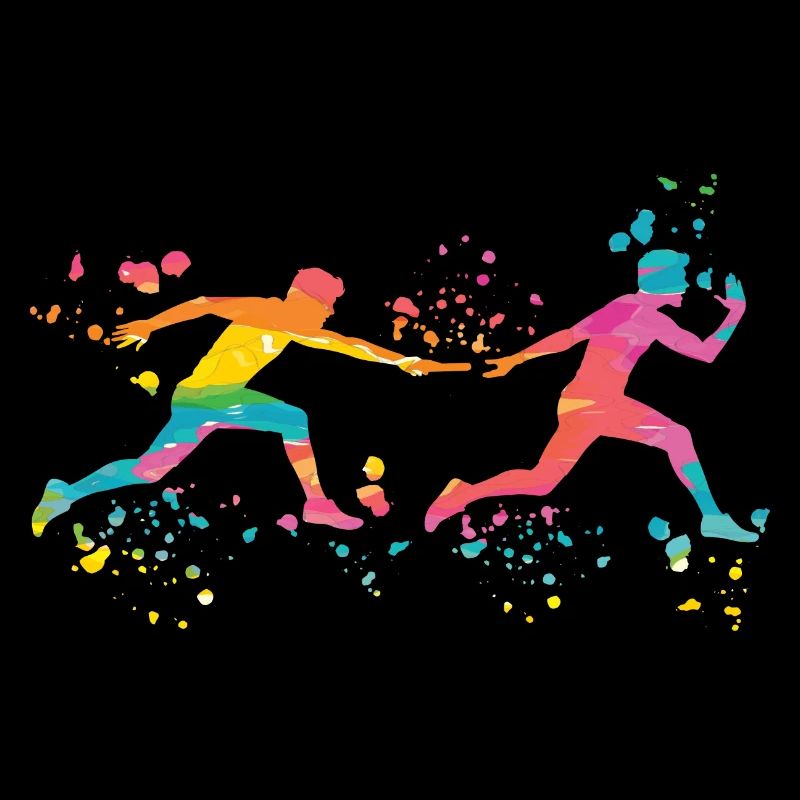 Coureur de relais, Course de relais, Course de relais, Course de relais