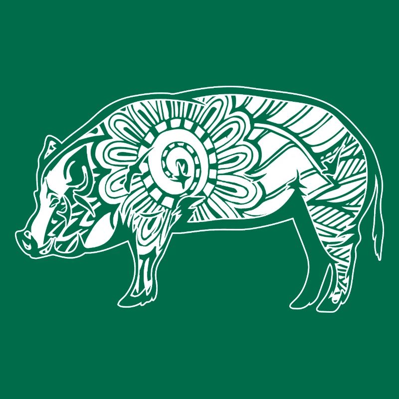 Pig Pig Floral Pattern