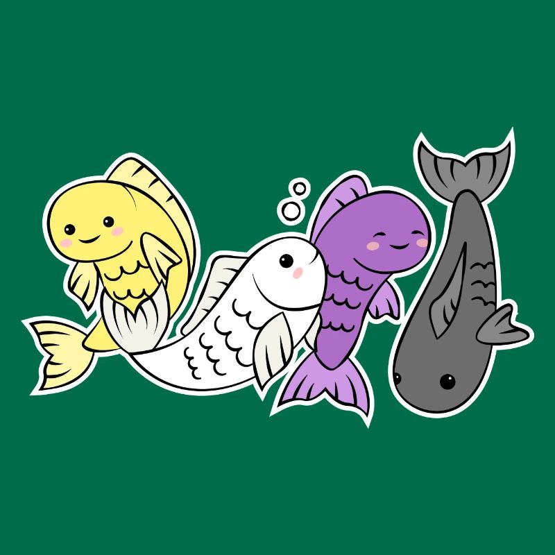 Non-binary flag fish design for proud Enbys