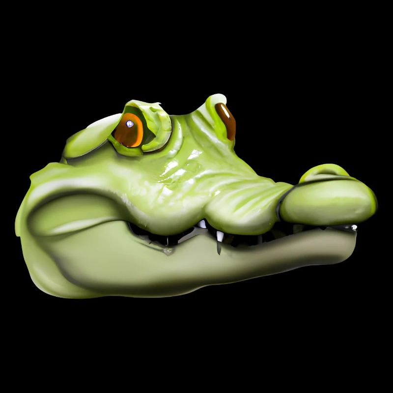 Beautifully drawn crocodile head
