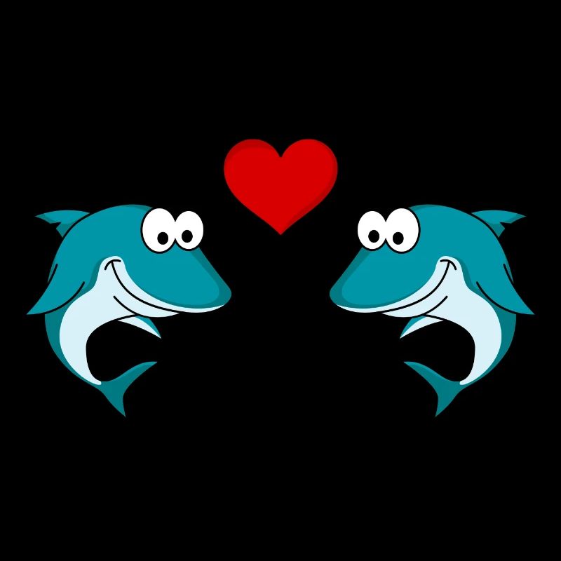 Shark Comic Couple Love