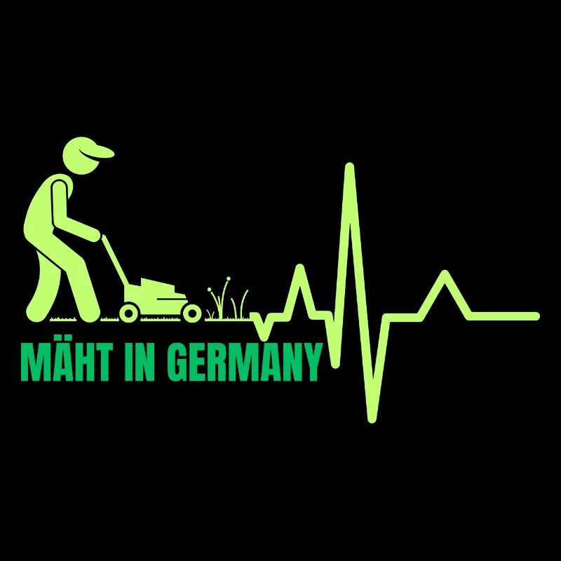 Rasenmäher Gartenspruch: Mäht in Germany