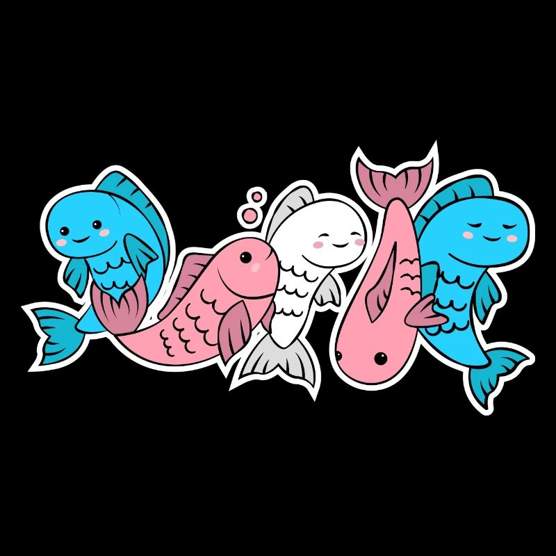 Conception de poisson trans Flag pour les personnes trans