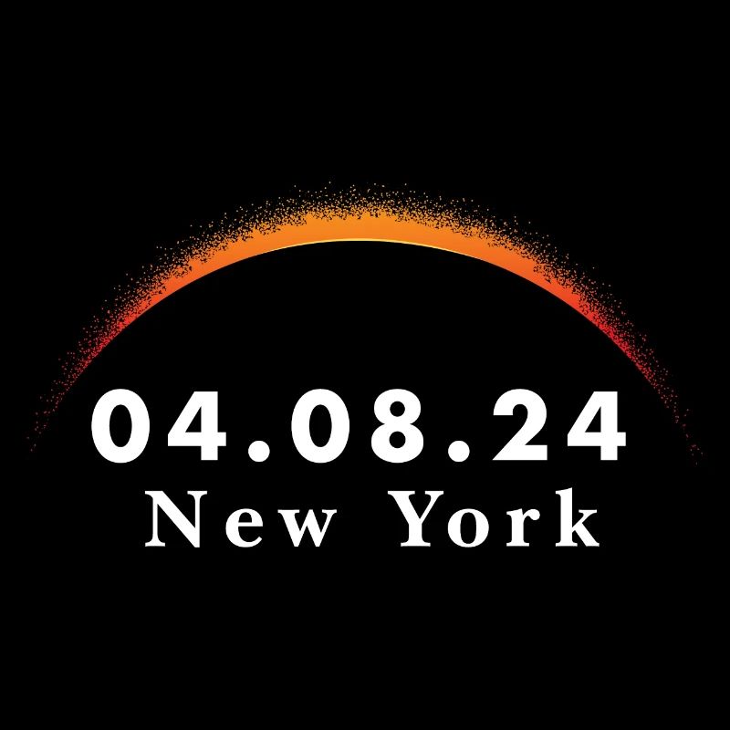 Trajectoire de totalité de l’éclipse solaire totale New York