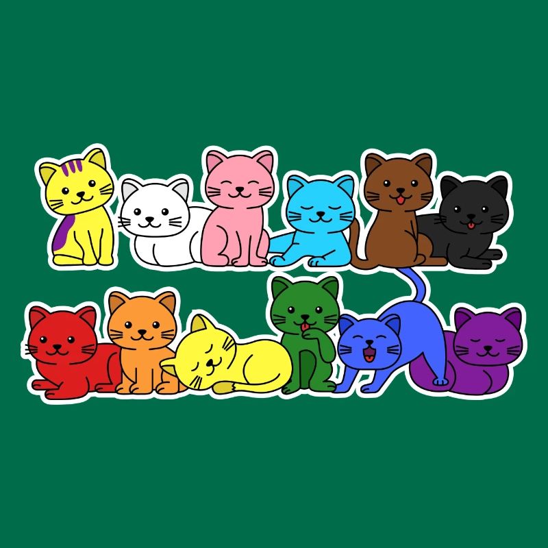 Pride Progress Flag Cat for Equality