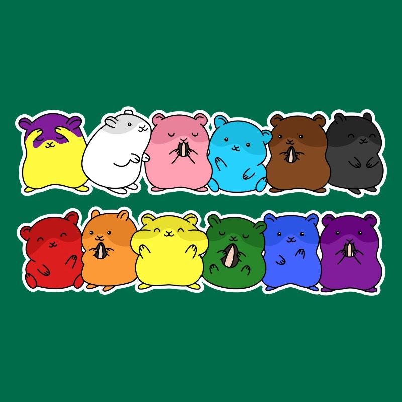 Pride Progress Flag Hamster Equality