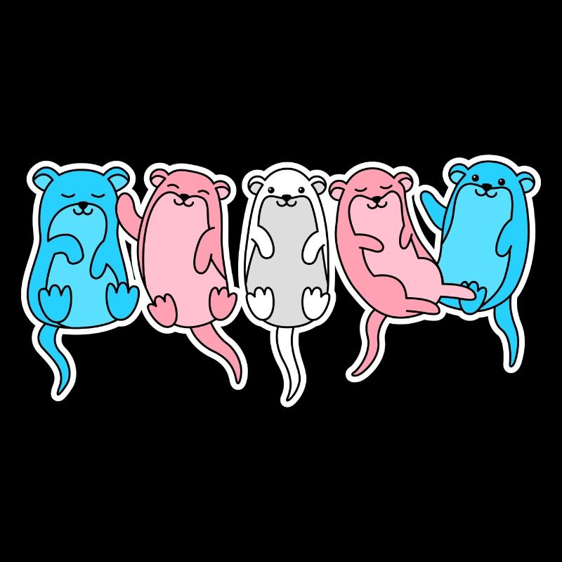 Conception de loutre de drapeau trans pour les personnes trans