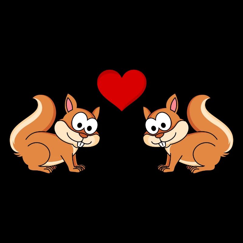Squirrel Comic Couple Love