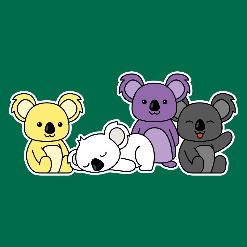 Non-binary flag koala design for proud enbys
