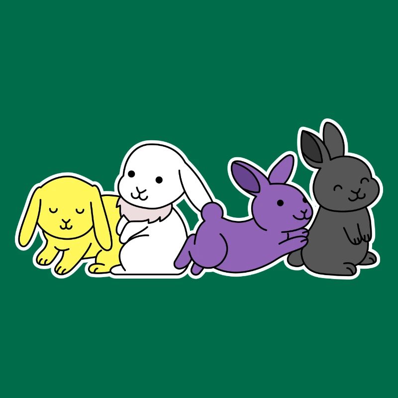 Nonbinary Flag Bunny Design for Proud Enbys