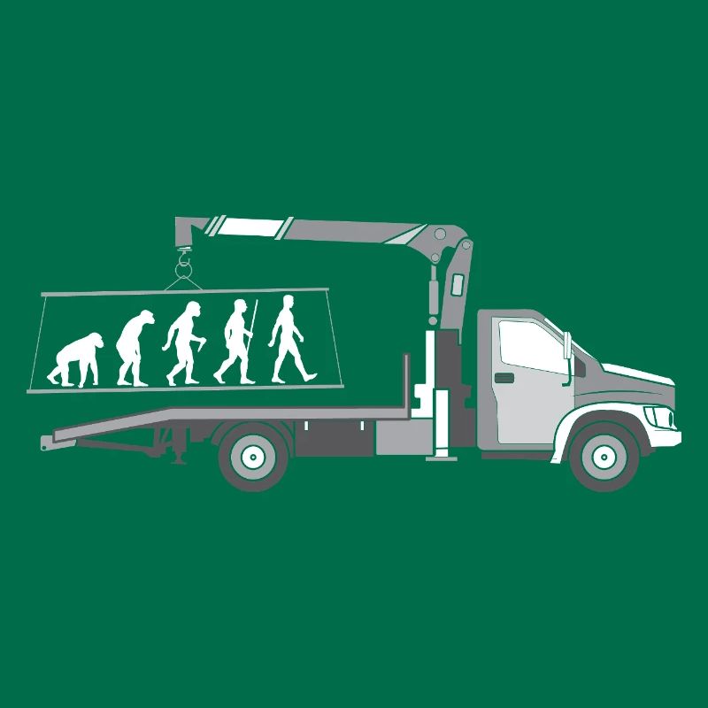 Abschlepper Evolution Silhouette Minimalistisch