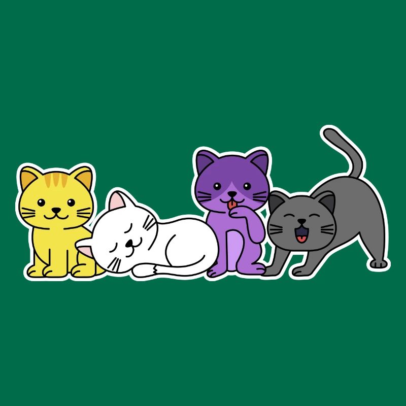 Non-binary flag cat design for proud Enbys