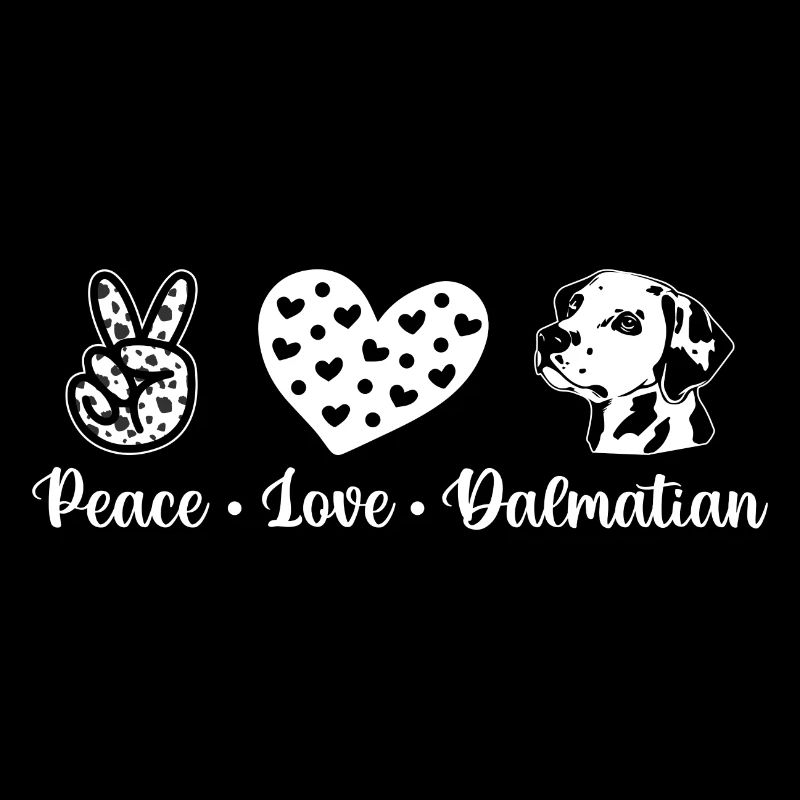 Paix amour dalmatien