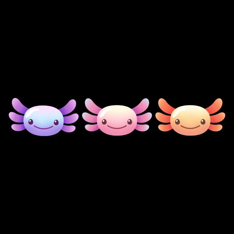 Conception de têtes d’axolotl pour les amateurs d’axolotl
