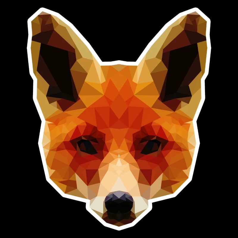 Renard polygonal orange