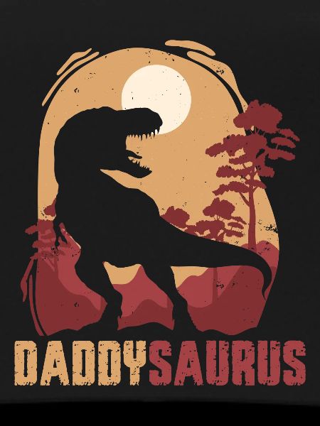 Daddysaurus Sunset Silhouette