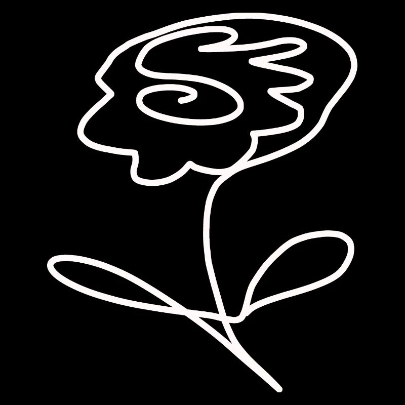 Fleur blanche Fleur blanche One Line Art fleur blanche