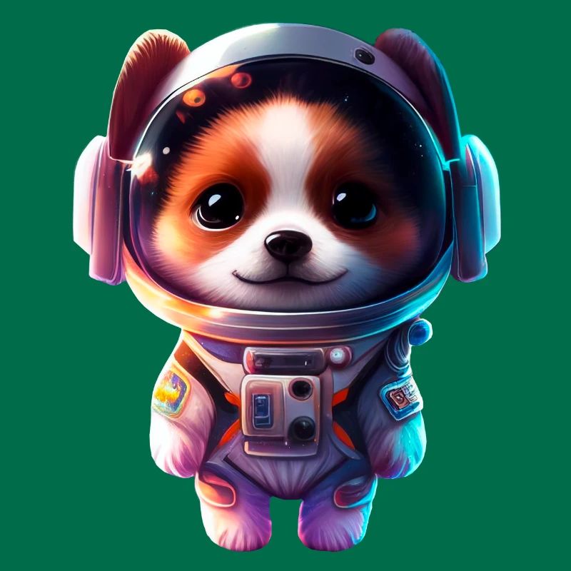 mignon Korgi dans une combinaison spatiale