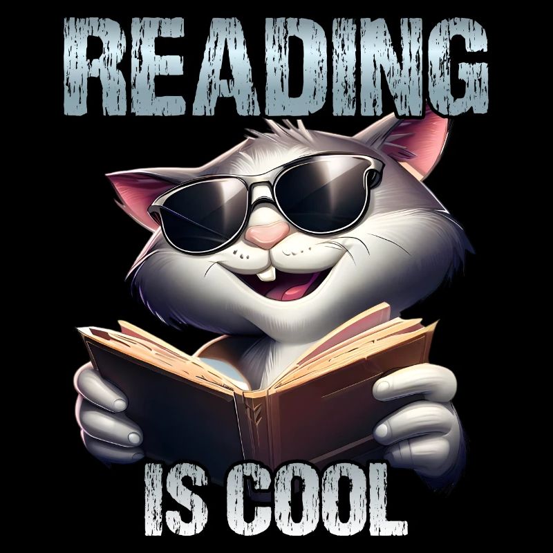 Reading is cool cat