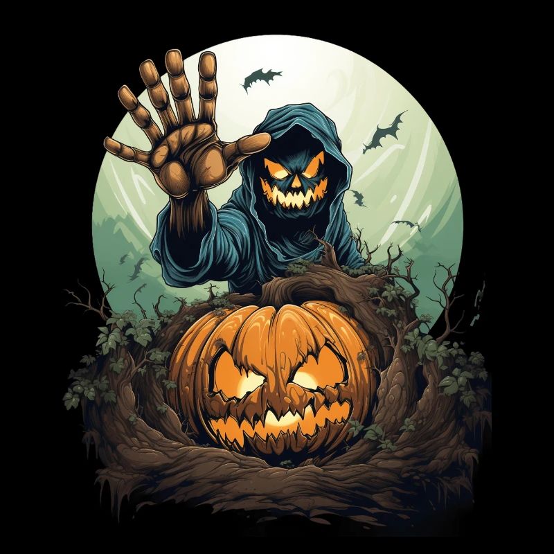 Halloween Emerging Hands Spooky Pumpkin